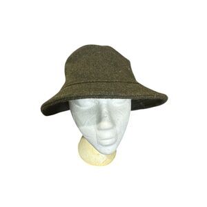 C.C. Filson 100% Virgin Wool Bucket Hat Sz Large Dark Forest Green Made in USA